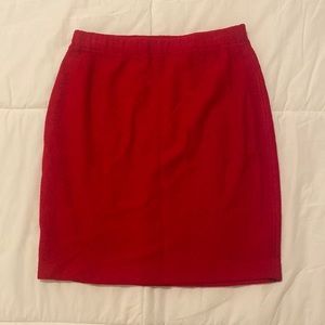 Lipstick red knitted skirt St. John collection by Marie Gray